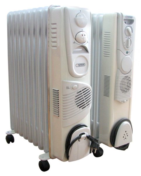 Модели масляных обогревателей с вентилятором